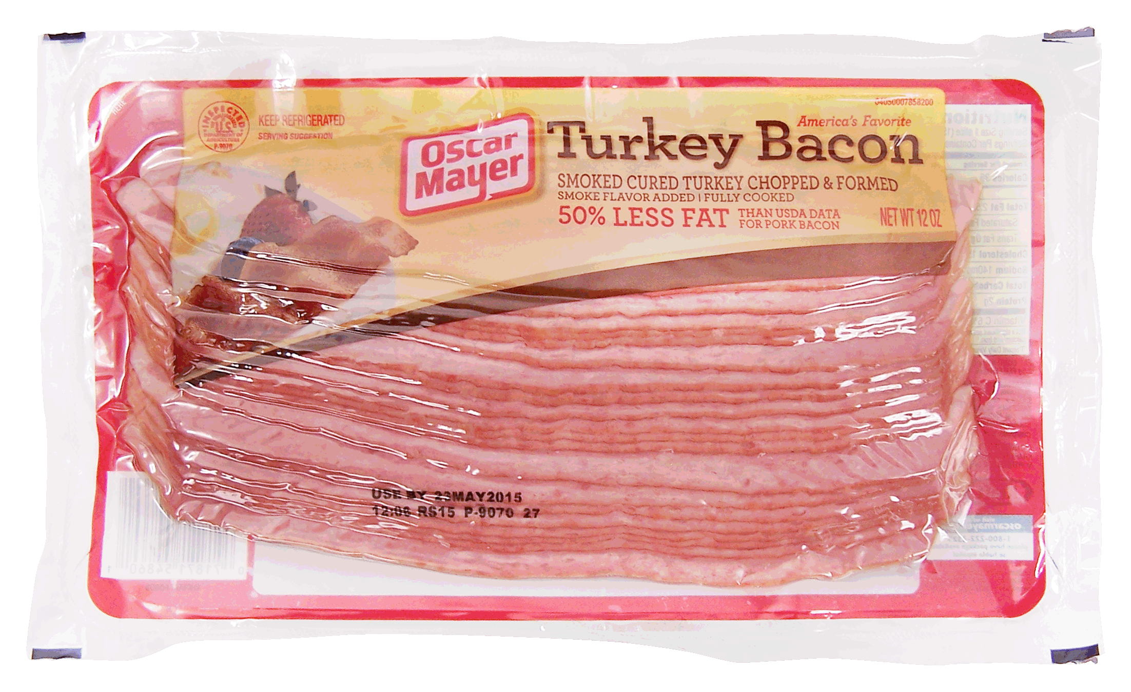 Oscar Mayer Turkey Bacon Smoked Cured Full-Size Picture